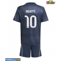 Real Madrid Kylian Mbappe #10 Auswärts Trikotsatz Kinder 2025-26 Kurzarm (+ Kurze Hosen)